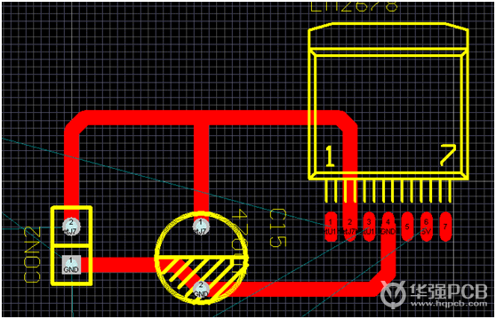  圖上是一個(gè)錯(cuò)誤的濾波電容接法深圳鼎紀(jì)PCB