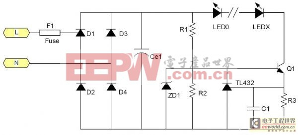 詳解非隔離線路在LED驅(qū)動電源上的常見應(yīng)用