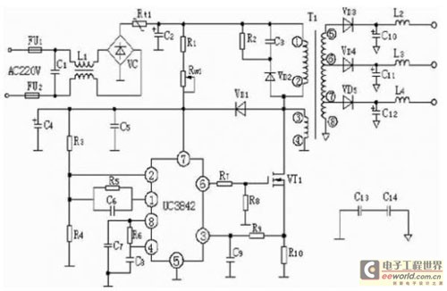 220V 市電由C1、L1 濾除 電磁干擾 -深圳鼎紀(jì)PCB