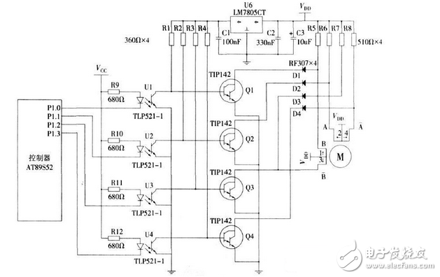 二相步進電機驅(qū)動電路設(shè)計圖