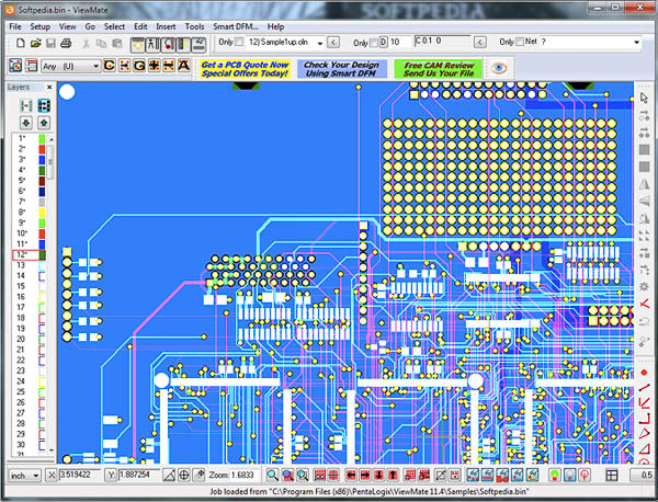  and zoom in and out. Hovering over a trace will highlight it throughout the layout-深圳鼎紀(jì)PCB