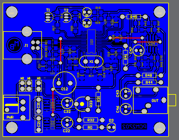  because they are already inside. This is really plug and play. Few months ago I have seen USB sound card cal led Alien DAC. The construction on the project web page inspired me to build this thing also. The core of this construction is 16-Bit Stereo Digital-To-Analog Convertor with USB interface PCM2702. PCM2702 needs only few additional parts to work. The schematic is not complex. Sound card can be powered directly from USB port (jumper W1) or from external power supply (jumper W3). PCM2702 needs two power supply 3.3V (3V-3.6V) and 5V (4.5V-5.5V). I used fixed output voltage LDO TPS76733Q for 3.3V (IO2) an d a djustable output voltage LDO TPS76701Q for 5V (IO3). Both LDO are produced by TI-深圳鼎紀(jì)PCB