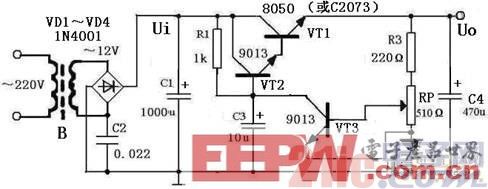 晶體三極管VT1、VT2組成復(fù)合調(diào)整管-深圳鼎紀(jì)PCB