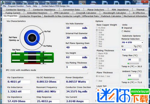 PCB參數(shù)計(jì)算工具Saturn PCB Toolkit 7.0